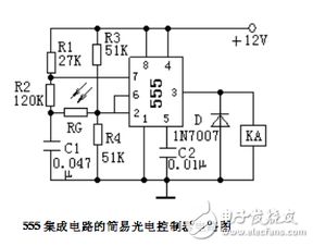 采用555集成電路的簡易光電控制器電路設計