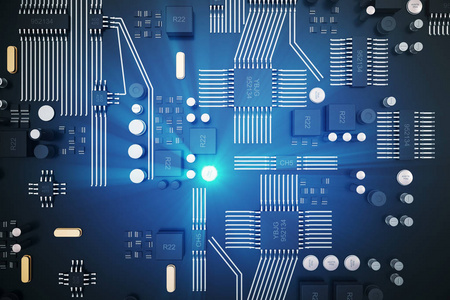 計算機處理器,多核 Cpu,白色背景上孤立
